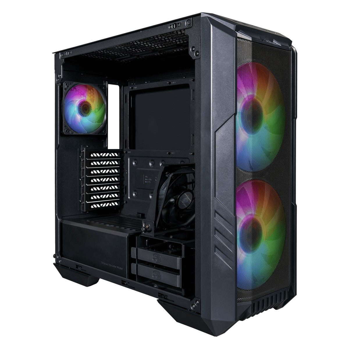 GABINETE COOLER MASTER MASTERBOX HAF 500/ NEGRO/MIDI TOWER/MICRO-ATX/VENTANA ARGB. GABINETE COOLER MASTER MASTERBOX HAF 500/ NEGRO/MIDI TOWER/MICRO-ATX/VENTANA ARGB.